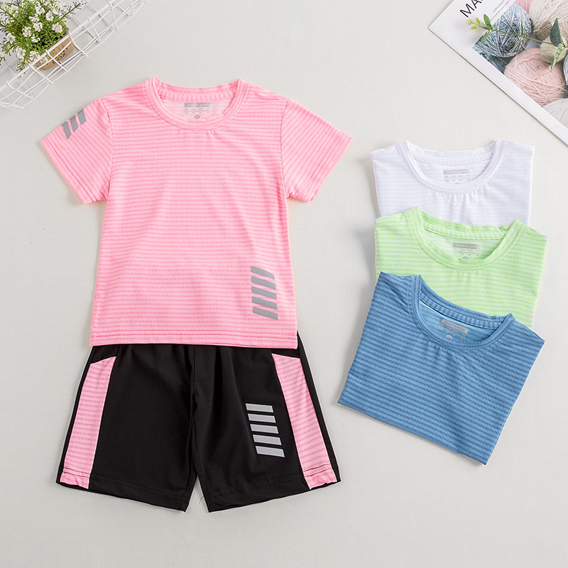 Girls Kids Summer Summer Clothes 2022 new children's Yang Yang Dry Dry Dresser Girl Short Sleeve Two sets of night light