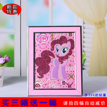  DIY childrens photo frame diamond painting creative puzzle handmade cartoon animation material package bedroom table