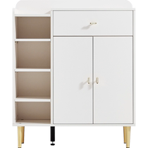 Lins Home Light Luxury High and Low Cabinets Shoe Cabinet Home Entrance Corridor Storage Cabinet Lins Wood MA1N