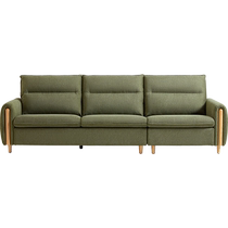 Lins Home Forest Series Solid Wood Leg Fabric Sofa Living Room Small Apartment Removable and Washable Three-Place Furniture Lins Wood Industry