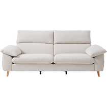 Lins Home Double Fabric Sofa Living Room 2024 New Solid Wood Legs Small Apartment Lins Wood BS229