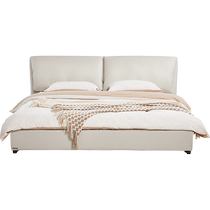 Lins home leather bed does not disturb each other double bed master bedroom high-end elephant ear bed Lins Wood Industry TPC054