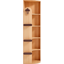 Accueil de Lin Maternelle Childrens Bookcase Floor Bookcase Living-room Living Room Corner Stand Lockers Integrated Lins Wood Industry