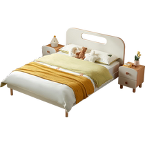 Lins Home Modern Simple Solid Wood Leg Childrens Bed 1 5 Meter Home Princess Bed 2024 New Lins Wood Industry