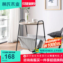 Lins wood industry sofa edge a few small tea table modern minimalist Nordic creative iron art side table Round table corner a few LS093