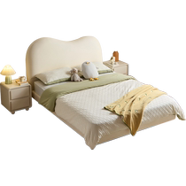 Lins home bedroom household cloud childrens bed girl princess bed 1 5 meters single Lins Wood TBC255