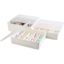 Lins home underwear underwear and socks divided storage box with lid household storage box Lins Wood Industry LS806