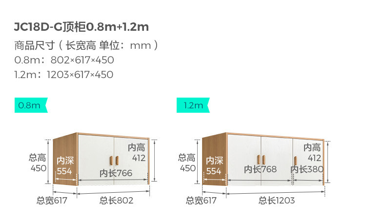JC18D-G Comminate-Size Top Cabinet 0,8 м 1,2M.JPG