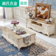 Lin của ngành công nghiệp gỗ Châu Âu tủ TV bàn cà phê kết hợp khách hiện đại nhỏ gọn đồ nội thất phòng set KN620H-B