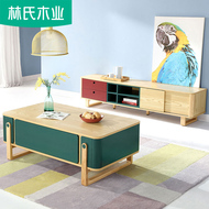 Lin của gỗ Bắc Âu tủ TV bàn cà phê kết hợp thiết lập hiện đại nhỏ gọn căn hộ nhỏ đồ nội thất phòng khách FG1M