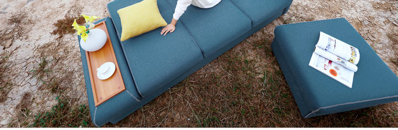 [Tự] Lin Gỗ tối giản hiện đại sofa phòng khách lưu trữ giường vải góc ba căn hộ nhỏ 1004 - Ghế sô pha ghế sofa đơn nhỏ