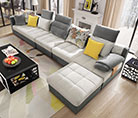 Lin của gỗ hiện đại nhỏ gọn vải sofa kích thước căn hộ phòng khách lắp ráp đa người sofa vải kết hợp 996 #