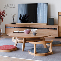 Nordic minimalist Japanese style and room table black walnut coffee table window table tatami tea table oak low table
