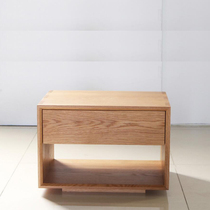 Japanese pure all solid wood bedside table oak black walnut bedroom furniture lockers eco-friendly two-bucket cabinet New