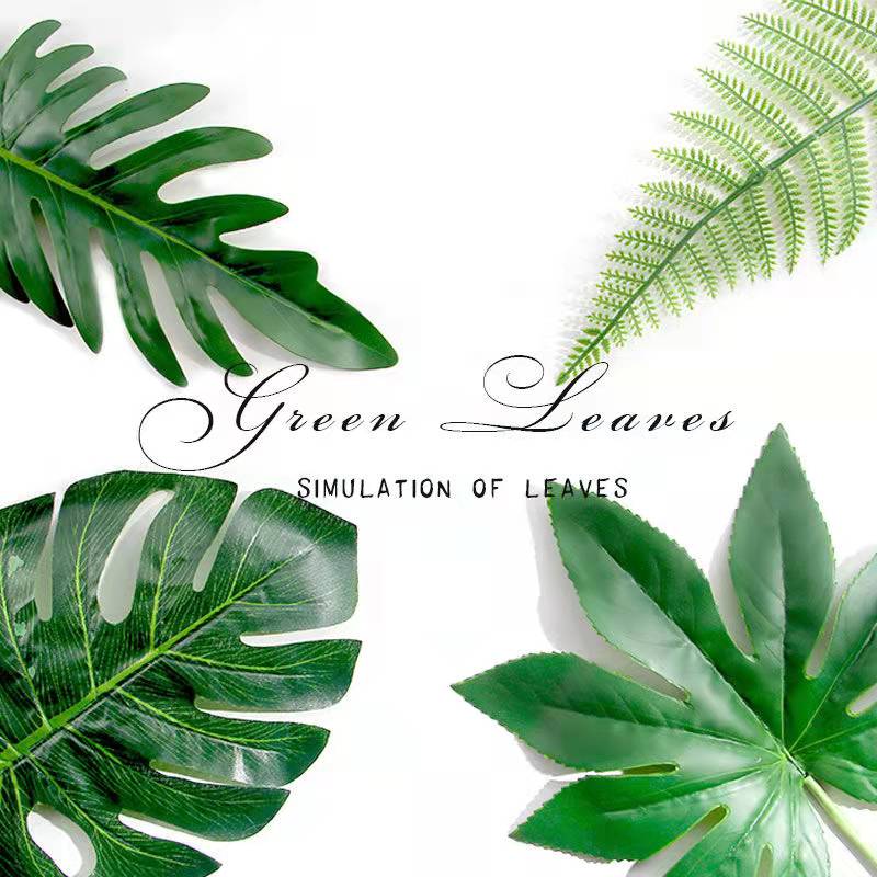 ins photo shoots Props Simulation Leaves Plant Coconut Tree Tortoise Back Leaf Photographic Background Pendulum of the Rose Flowers