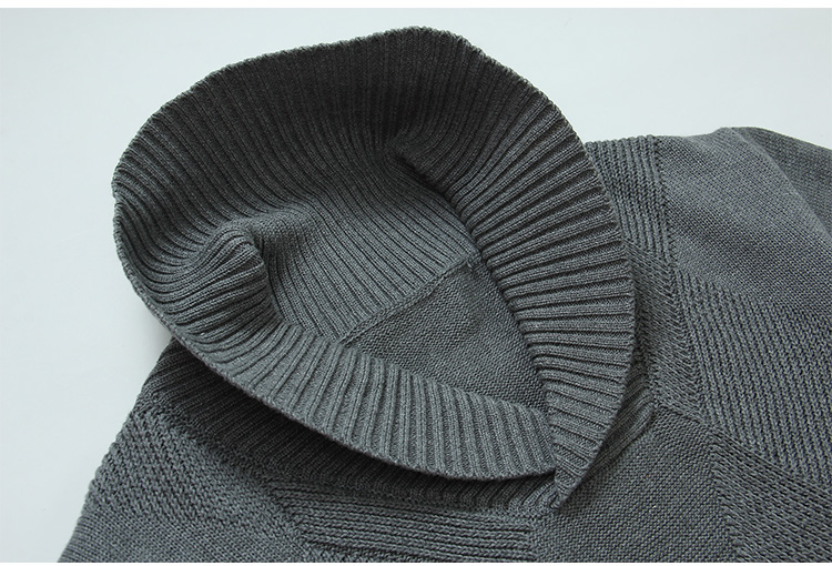 Lesmart nam mùa thu và mùa đông đầu thủy tinh mỏng dày hình chữ V cao ve áo cotton ấm áp áo len dài tay áo len - Kéo qua áo bomber