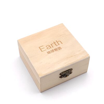 Fossil storage accessory box, packaging wooden box, suspended box, desktop decoration, iron stand, ornament, suspended box, display specimen
