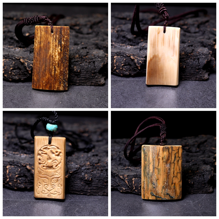 Natural MenMammoth Ivory Brand Ornament Text Play Mammoth Ivory Brand Pendant Pendant Pendant Necklace Pagenuine mammoth tooth