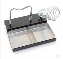 Electric soldering iron rack soldering iron holder metal soldering iron holder practical two-grid square round frame