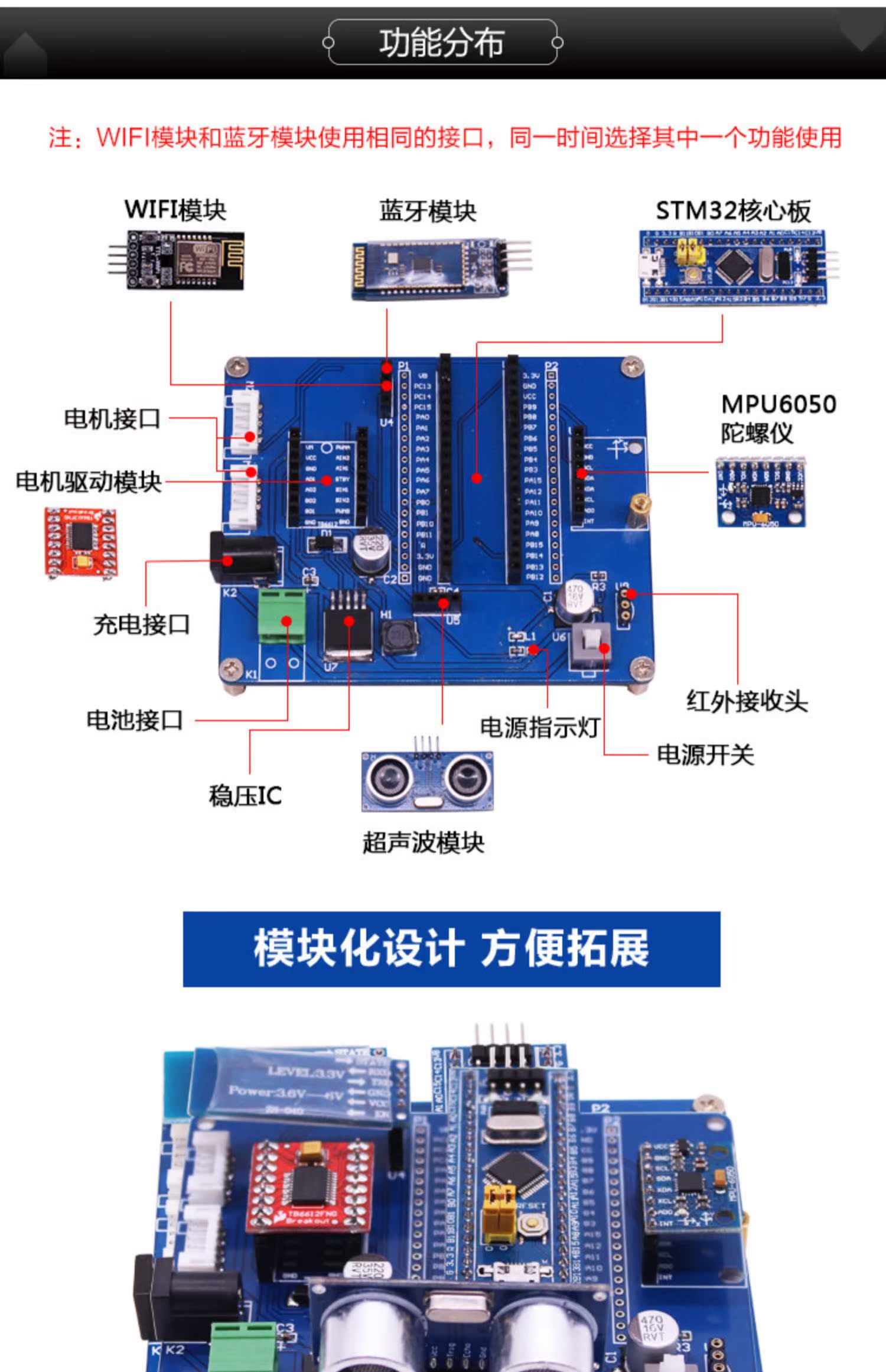 xe thăng bằng nào tốt Bảng mở rộng xe đẩy tự cân bằng hai bánh Mô-đun mở rộng điều khiển lõi bo mạch chủ STM32F103C8T6 - Smart Scooter xe thăng bằng kub