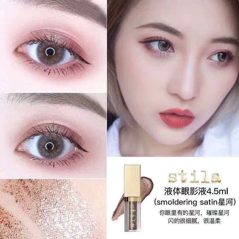 KK nâng cấp màu Stila / Shi Dina dạng bóng mắt 4.5ml wanderlust heart beat super flash kéo dài - Bóng mắt phấn mắt chính hãng