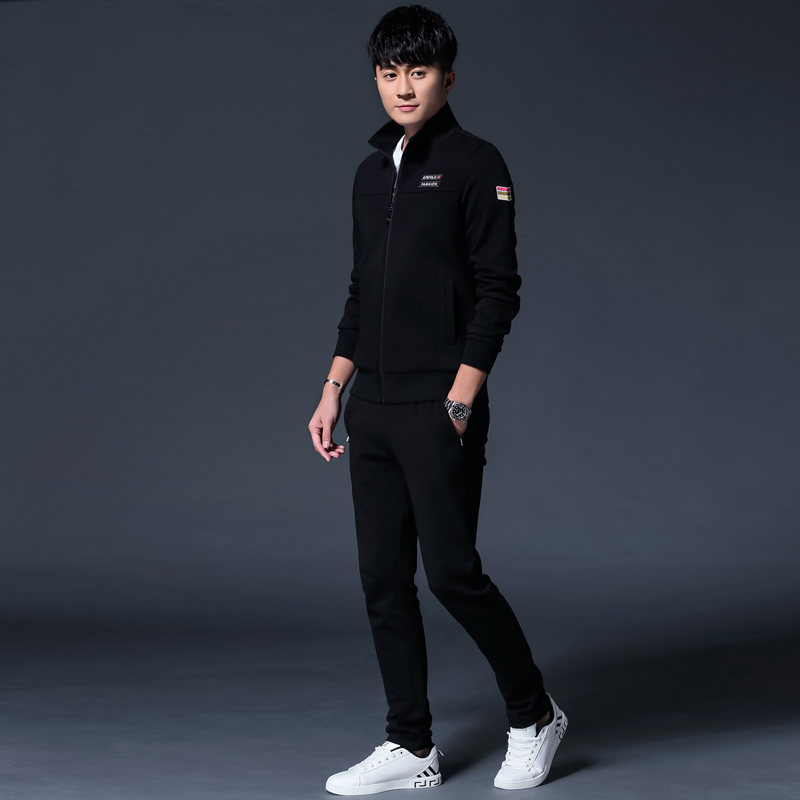 2018春季新款361男运动服套装纯棉青年休闲卫衣外套乔丹品牌男装