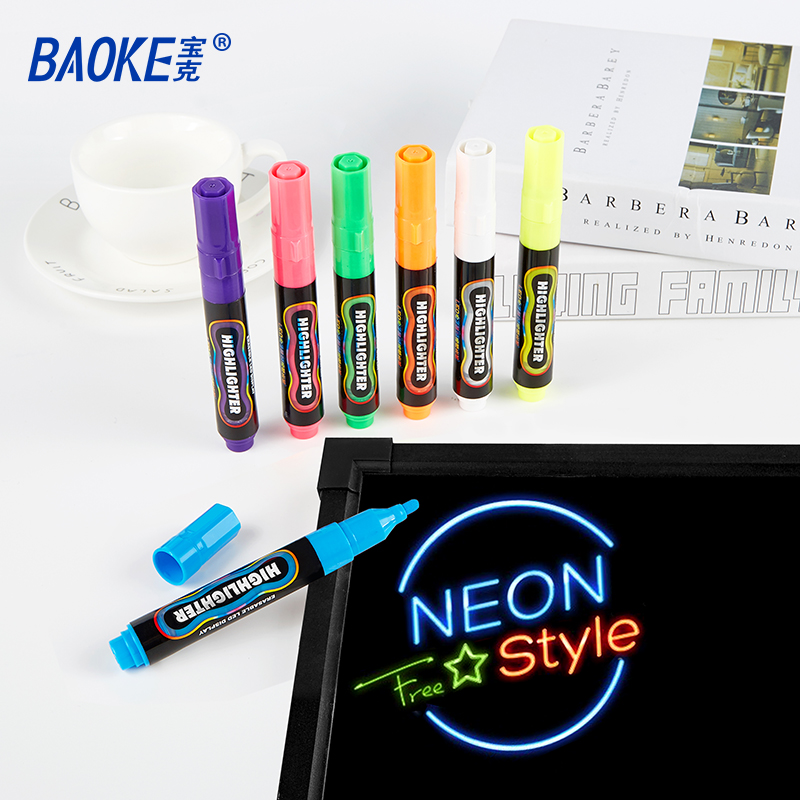 Baoke 4901 LED LED Kanban light erasable fluorescent pen color fluorescent board pen electronic board writing pen