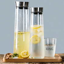 Home Cold Water Pot Large Capacity Dry White Boiled Water Bottle Heat Resistant High Temperature Explosion Protection Glass Cool Water Pot Cool Water Cup Teapot