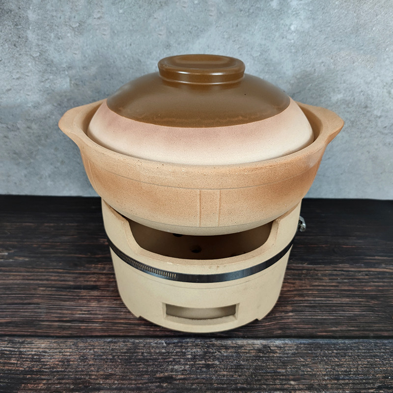 Large charcoal fire boiler old-fashioned mud stove household casserole clay charcoal grill stove tile barbecue stove side stove commercial