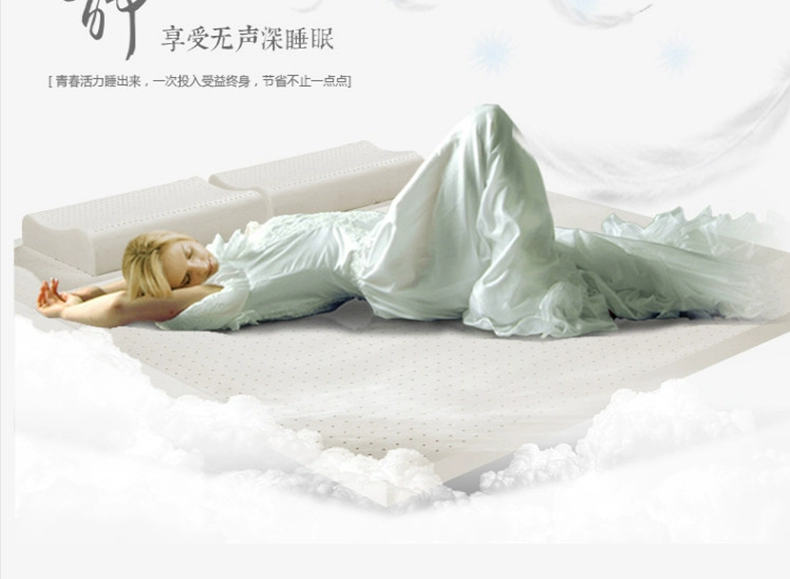 Thái Lan nhập khẩu cao su thiên nhiên cao su nệm 1.8m sinh viên ký túc xá giường nệm Độc 0,9 1,2 m tùy chỉnh - Nệm nệm mỏng
