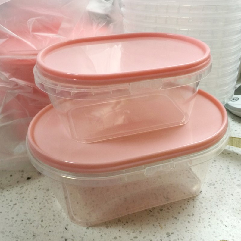 550 700 1100ML oval plastic fresh-keeping box soy milk box thousand-layer microwaveable fruit fish lunch box