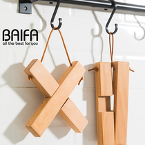 Home creative kitchen wooden anti-hot pot mat heat-resistant table mat plate bowl mat heat insulation mat table mat coffee table mat