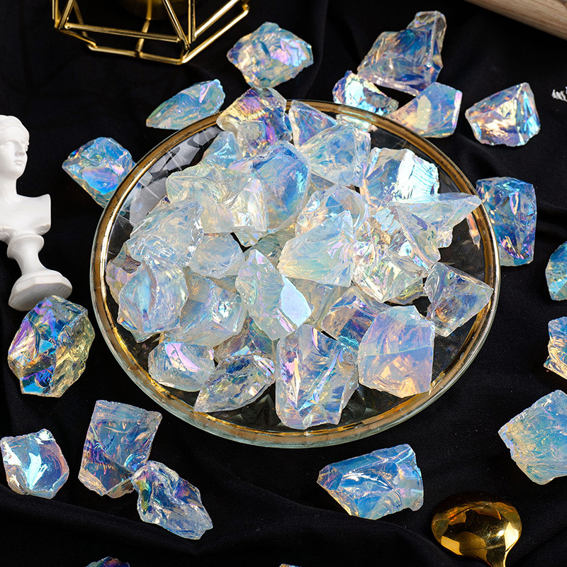 Natural Electroplated Opal Raw Stone Large Particle Gravel Aromatherapy Stone Fish Tank Stone Demagnetizing Mineral Crystal Living Room Ornament Natural Electroplated Opal Raw Stone Large Particle Gravel Aromatherapy Stone Fish Tank Stone Demagnetizing Mineral Crystal Living Room Ornament
