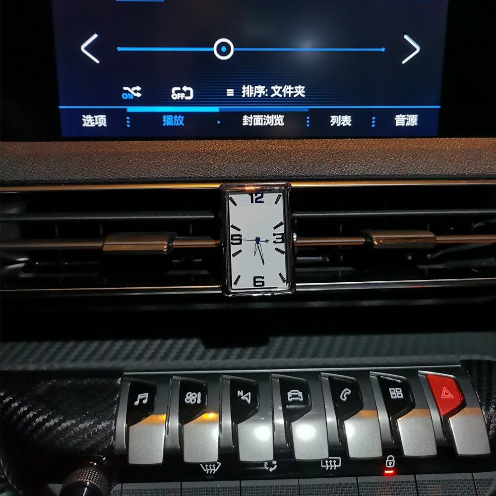 Peugeot 4008 5008 Citroën Car Electronic Watch Quartz Watch Air Conditioner Air Outlet Square Luminous