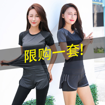 Badminton Sports Suit Womens Summer Running Fitness Sportswear Fashion Spring Autumn Season Short Sleeve T-Shirt Shorts Casual