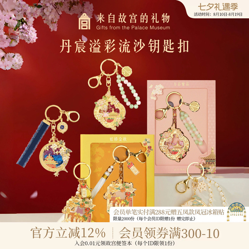 Forbidden City Taobao｜Dan Chen Yicai Forbidden City Quicksand Keychain Pendant Museum Cultural and Creative Products Beijing Gift Souvenir