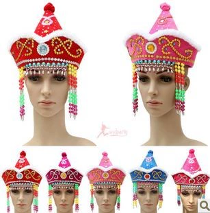 Этническая шапка подходит для мужчин и женщин, этнический костюм, аксессуар для волос, этнический стиль