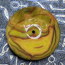 Warring States red agate natural Liu Dawan red and yellow winding silk with the same material safe buckle Huaigu buckle carving pendant play