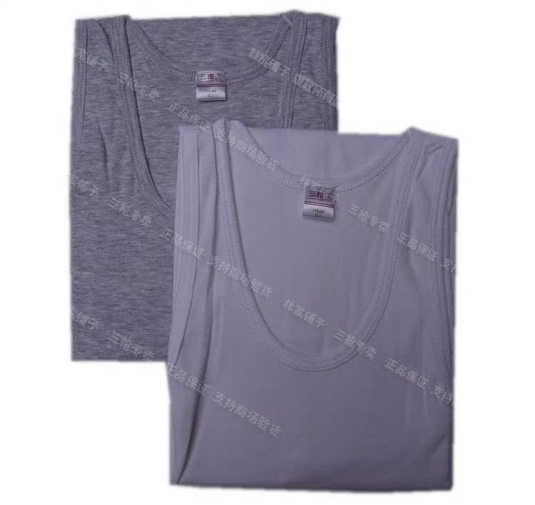 2 miếng Ba súng nam vest sườn cotton nam mồ hôi vest đáy quần cotton không tay áo vest nam áo lót thể thao 