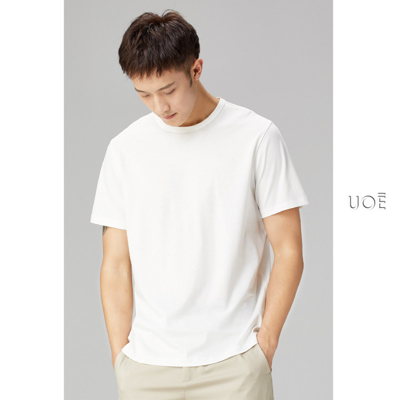 UOE new bio-fairy shield antiviral antibacterial horse cotton sweat-and-breathable round collar short sleeve T-shirt blouse man-Taobao