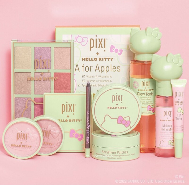 In Stock Pixi Hello Kitty Fruit Acid Setting Spray Eye Mask Eye Patch Face Mask Eyeshadow Palette Lip Gloss