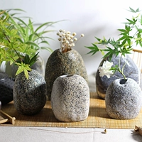 Bình đá tự nhiên hoa trà lễ hoa nhỏ cây hoa nhỏ bình hoa đá tự nhiên bình đá chọn - Vase / Bồn hoa & Kệ giỏ hoa treo ban công