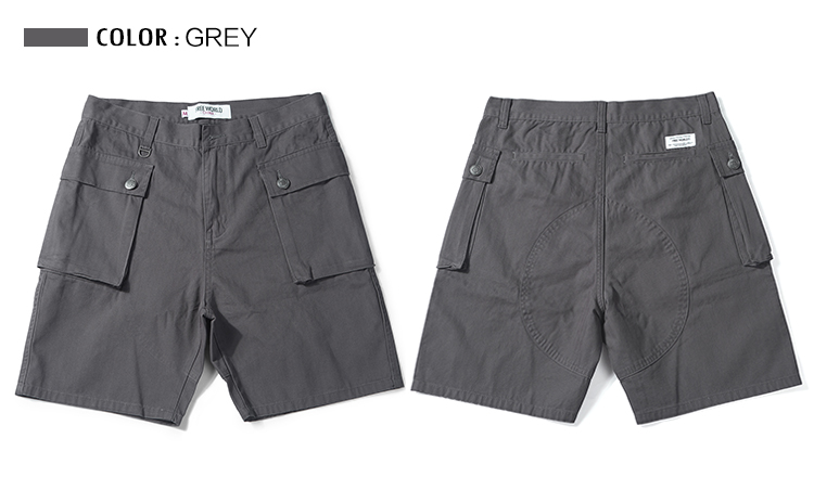 Phiên bản sửa đổi MIỄN PHÍ 18SS của mẫu xương cá P44 Ami pocket túi lớn trên đầu gối dụng cụ lỏng lẻo quần jogger nam