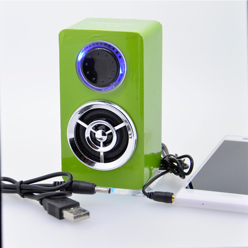 Wood Desktop Small Speaker Multimedia 3 5MM Plug Meal Speaker Computer TV Phone With Source Speaker