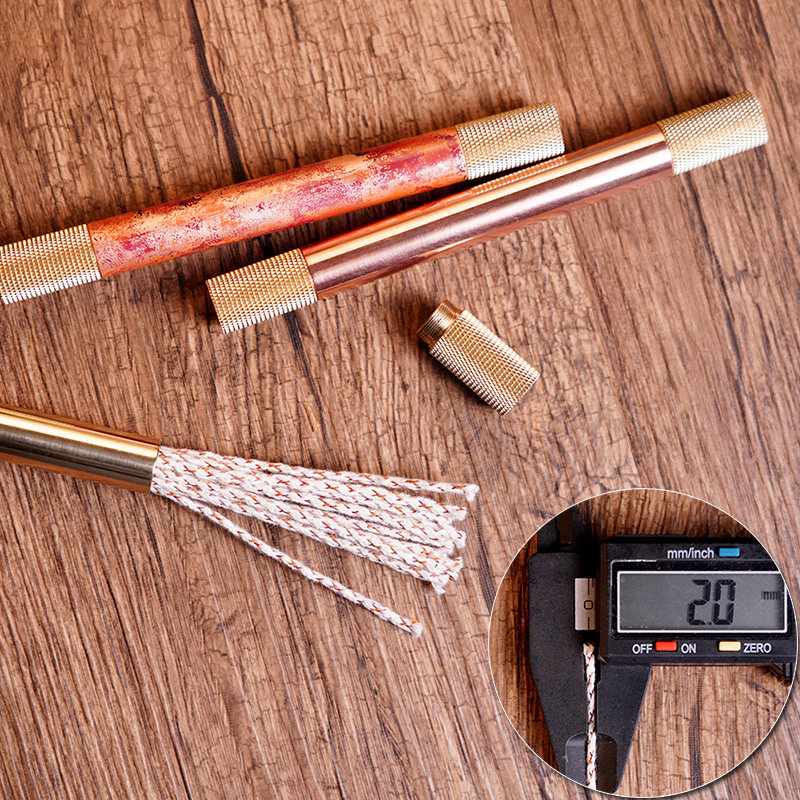 Unimprinted Artisan Kerosene Lighter Accessories Cotton Core Containing Packaging Handmade Yellow Red Copper DIY Cotton Core Box Gold Stirrup