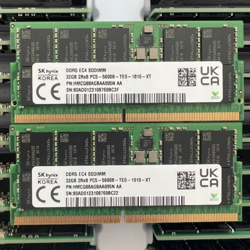 DDR5 32GB（16GB✕2） PC5-5600B-SAO-1010-XT SK海力士32G 2RX8 PC5-5600B-TE0-1010-XT DDR5 EC4笔记本内存条