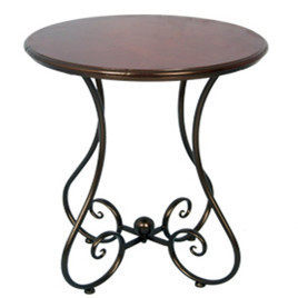 Eurostyle Retro Solid Wood Fine Fields Iron Art Small Round Table Small Tea Table Coffee Table Coffee Table Tea Table Edge A Few Corners