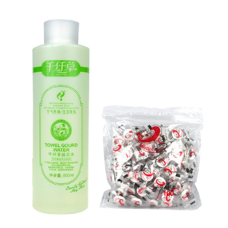 千纤草丝瓜水500ml黄瓜水芦荟水任1瓶+玛姬儿面膜粒100