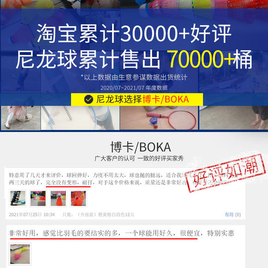 Boca Genuine 6/12 Pack Nylon Badminton Training Durable Plastic Balls Not Easily Broken Full-Round Manufacturer