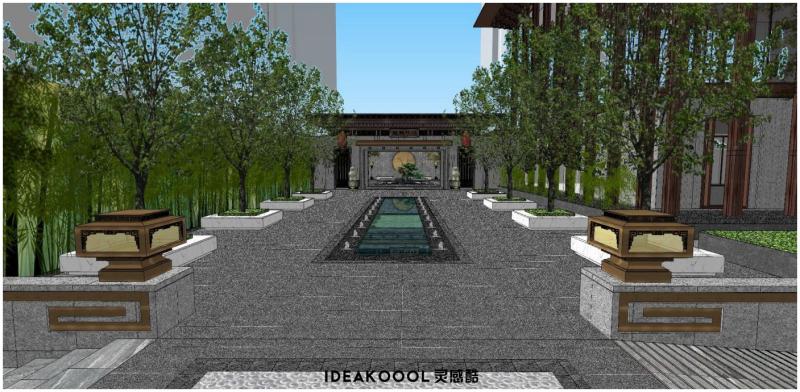 太原紫院草图SU模型丨